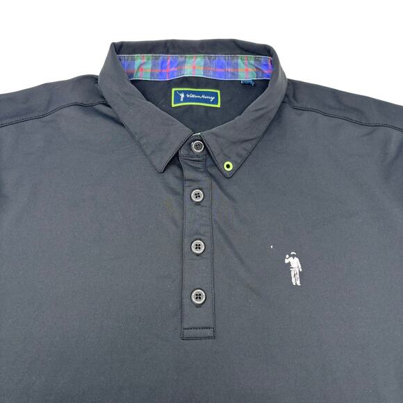 William Murray Other - William Murray Mens Large Solid Black Short Sleeve Golf Polo Shirt